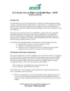 thumbnail of Excise Tax – Fact Sheet